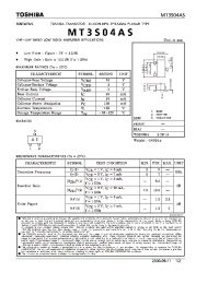 Datasheet MT3S04AS manufacturer Toshiba